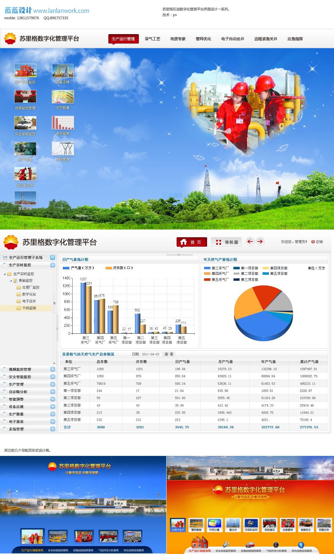 石油系統界面設計